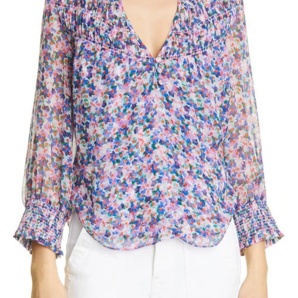 Veronica Beard Multicolor Floral Blouse